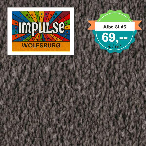 Vorwerk Alba 8L46 mokka – Draufsicht Velours Teppichboden 4 m breit, 69,00 €/m²